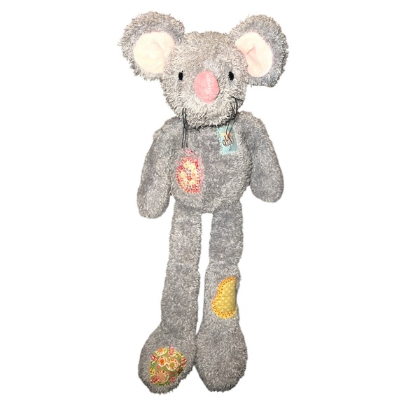AURORA Lolly Gagz Mouse 15" Plush Toy Stuffed Animal Gray Patches Dangle Legs - Picture 1 of 7